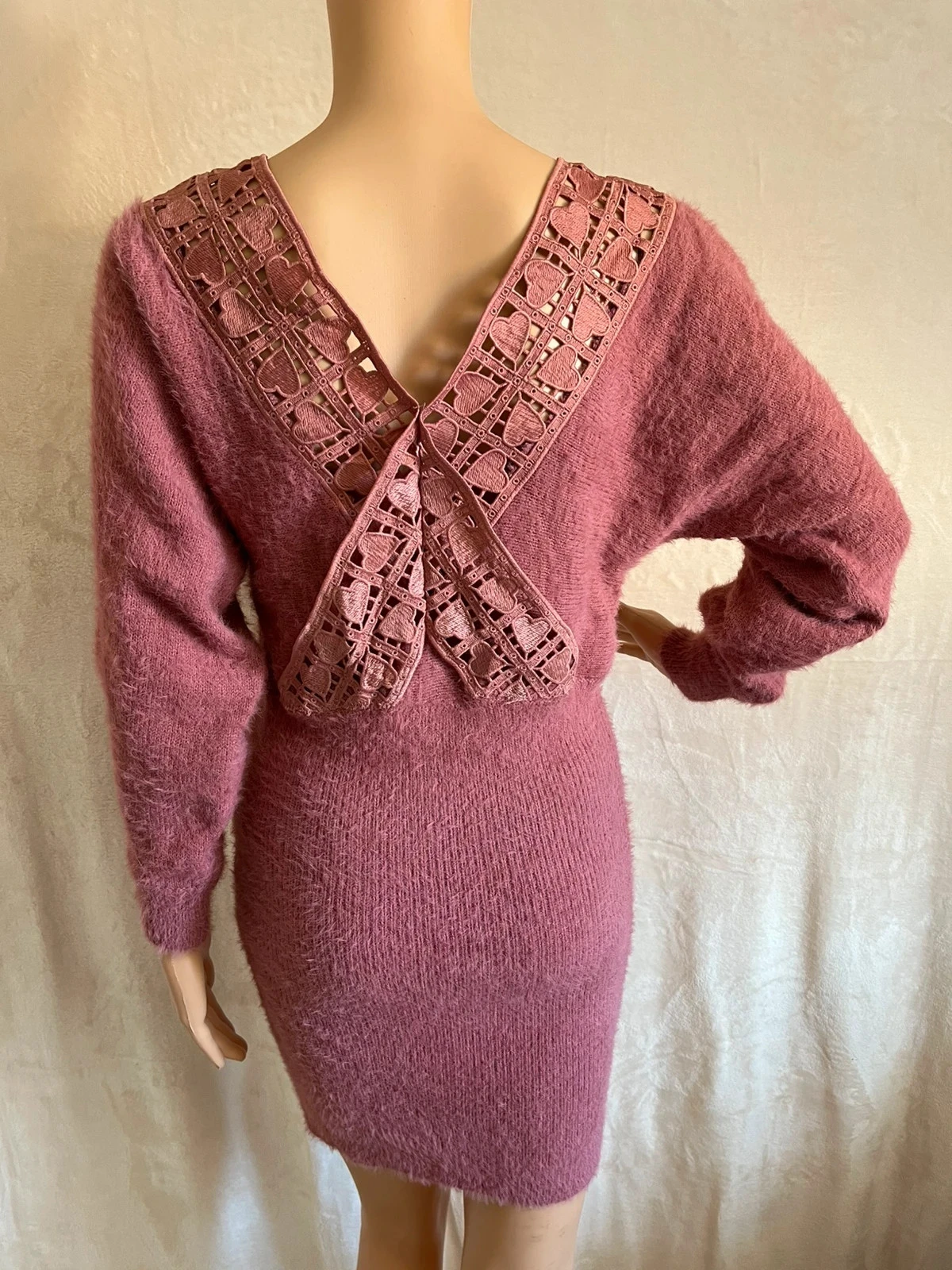 roze trui-jurk met cocooning-effect, ultra trendy 💕 – photo 4